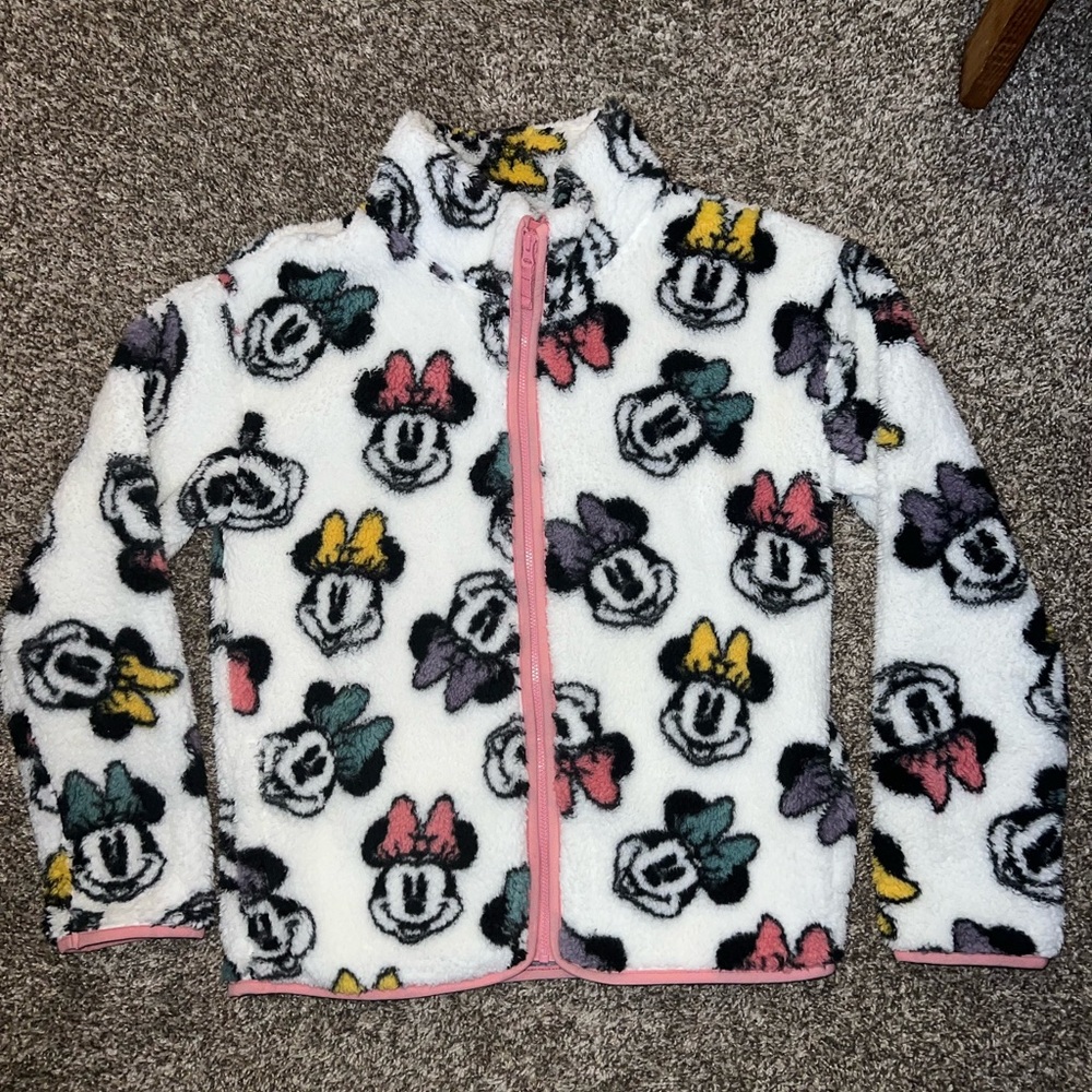 Disney Minnie Mouse Soft Zip-up Jacket Sz 12